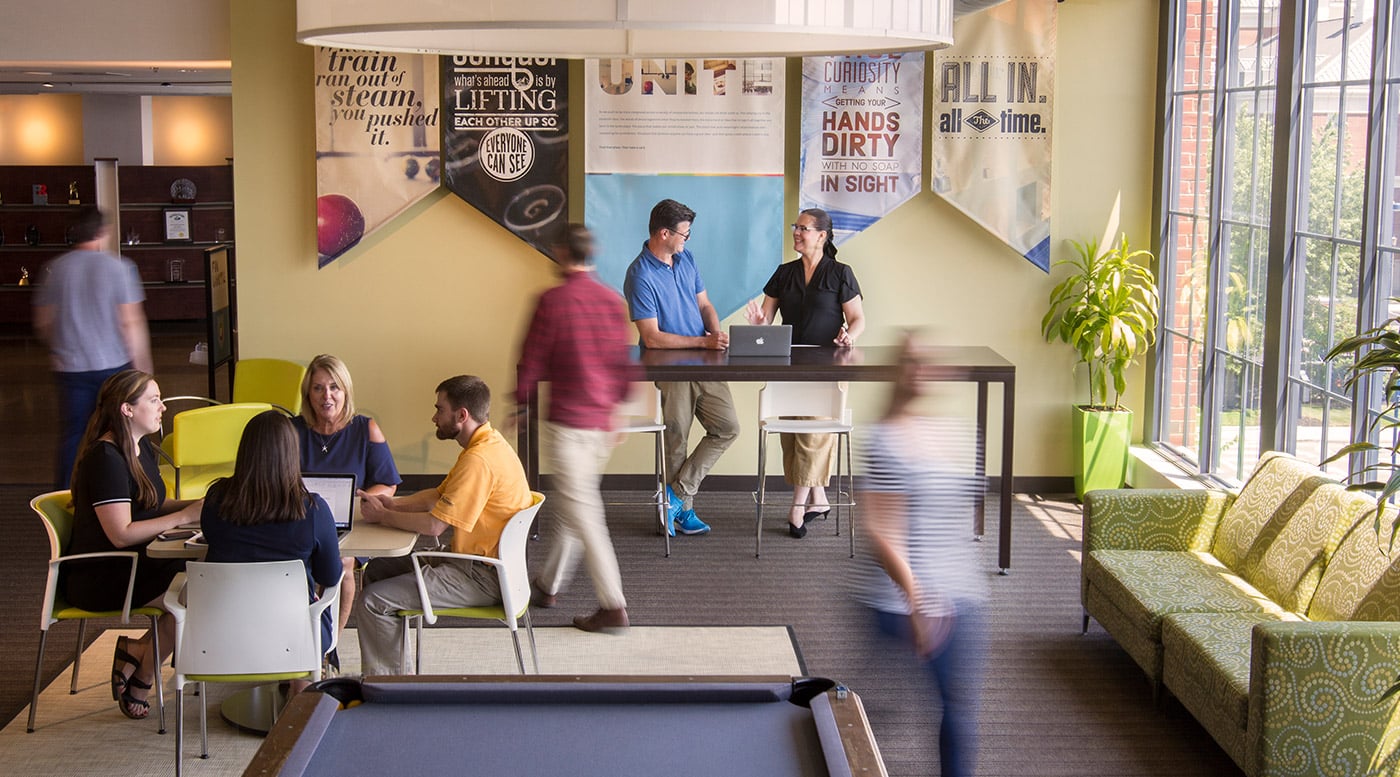 Open collaborative workspace at Fahlgren Mortine