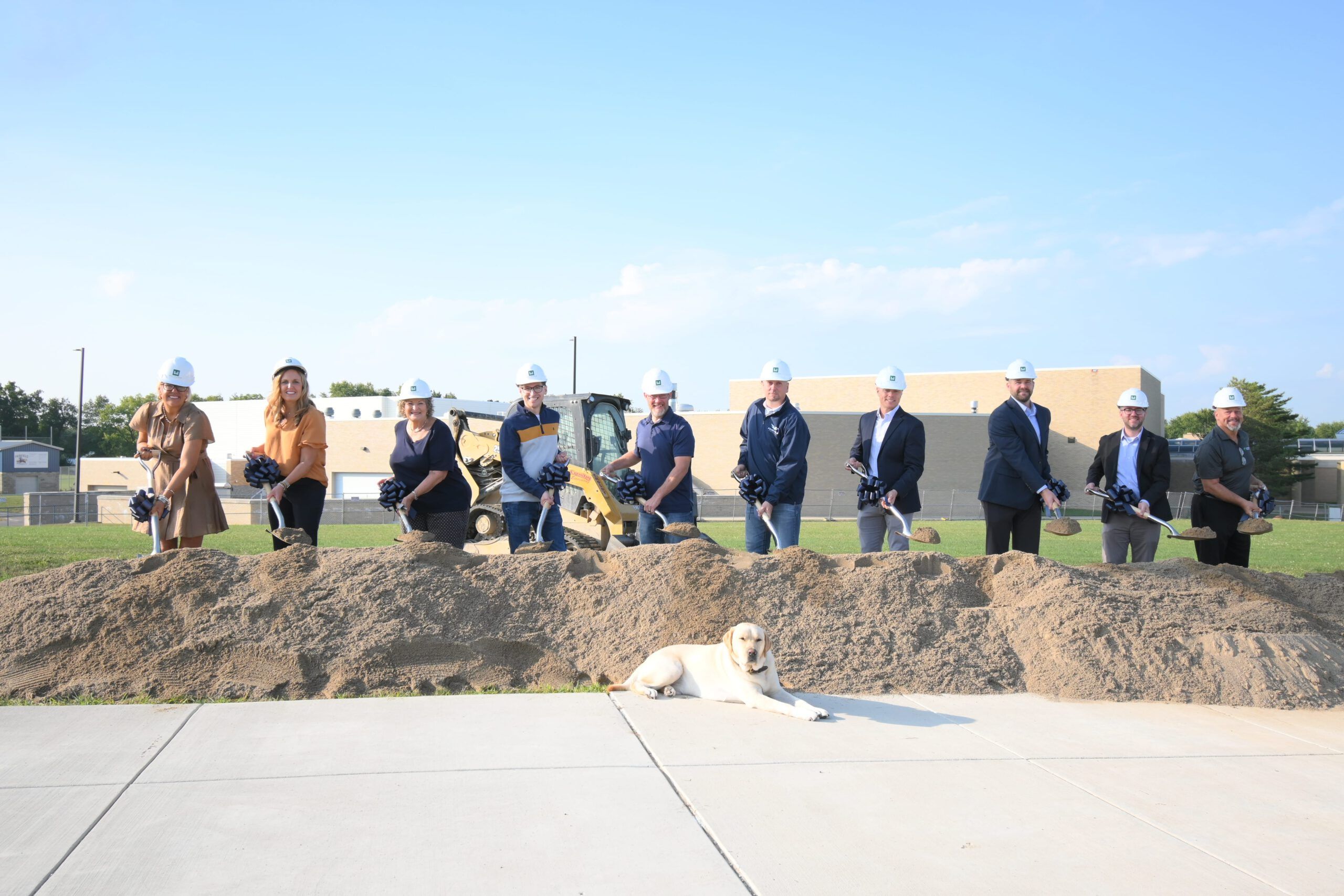 Fairfield project partners gathered with shovels at the activity-center groundbreaking