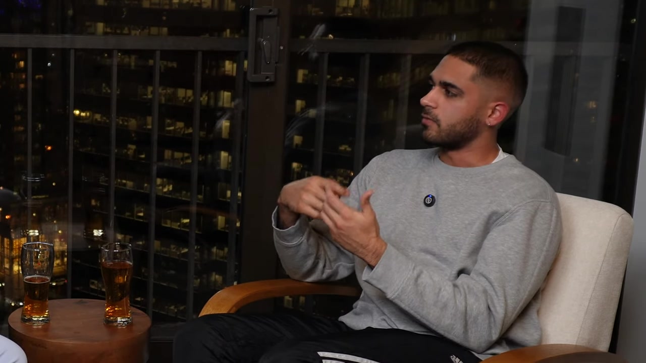 Faizaan Chishtie speaking during a long-form interview in Toronto