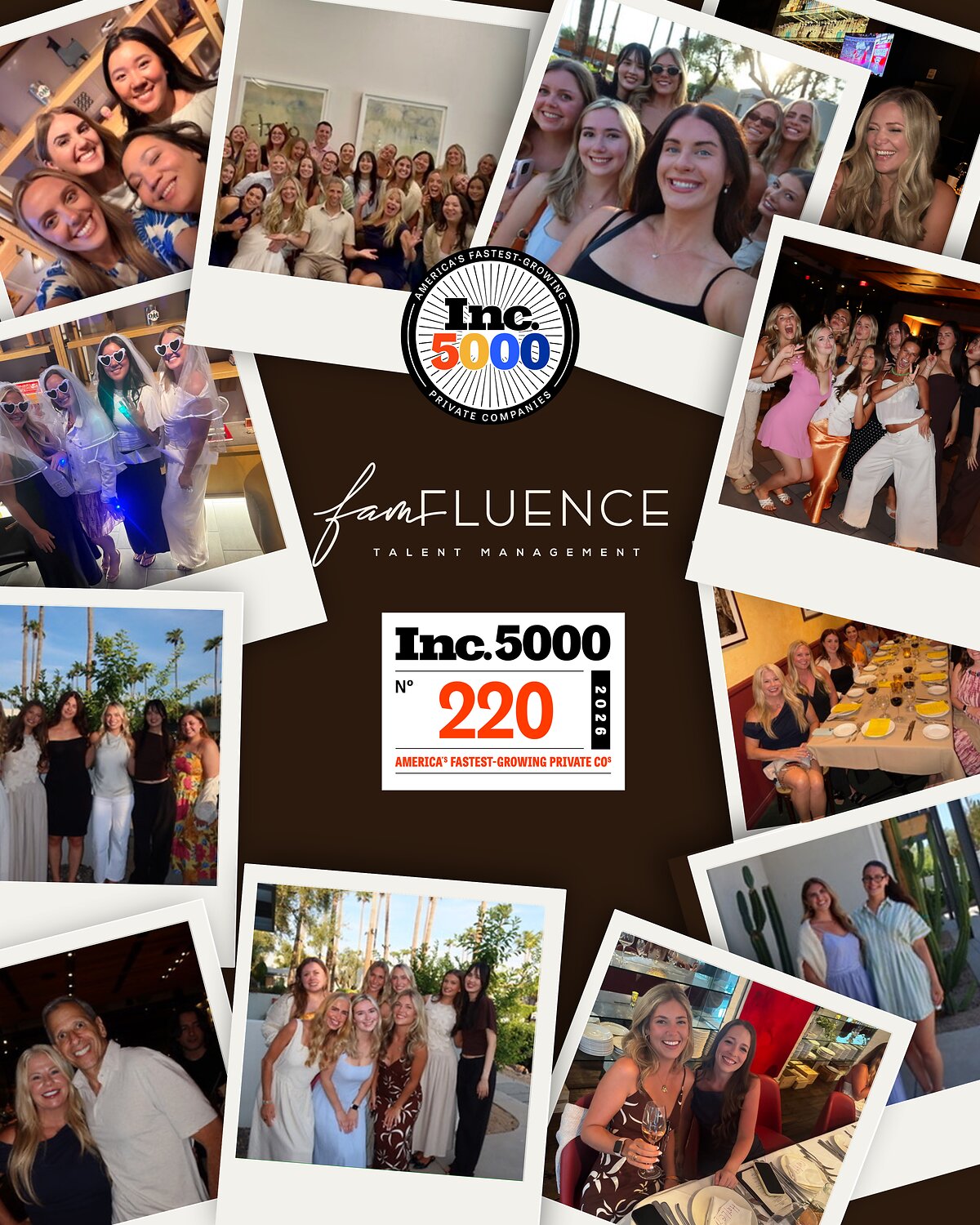 Members of the FamFluence team pictured together