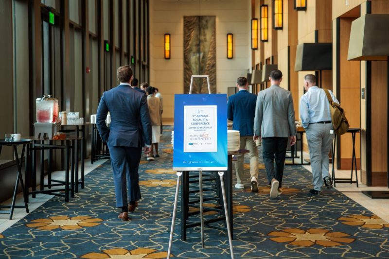 Attendees walking between sessions at the 2026 SoCal ETA Conference