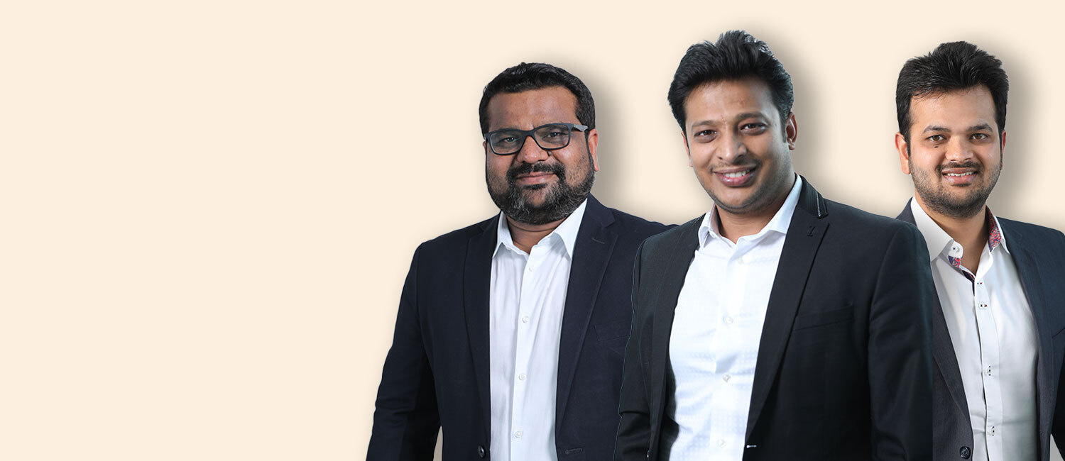 FarEye’s three co-founders in the company’s official leadership photograph