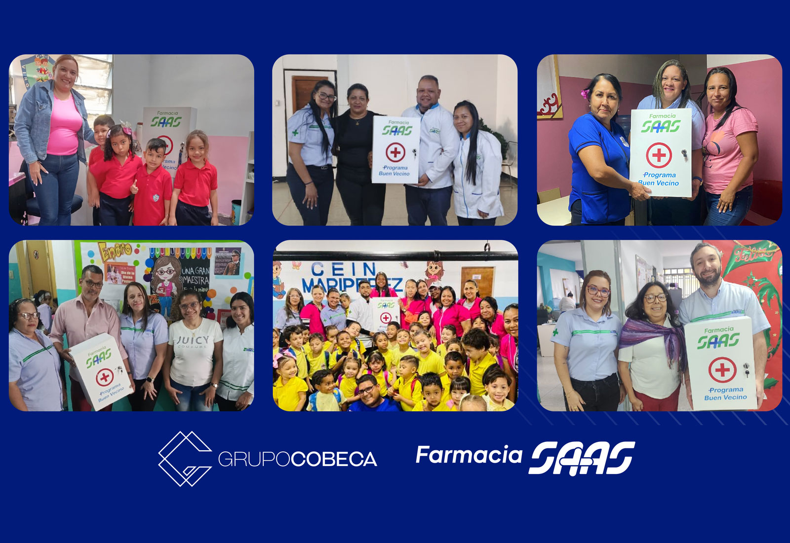 Participants in Farmacia SAAS’s school first-aid kit program