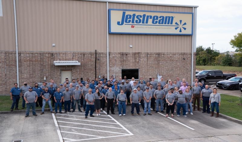 Jetstream employees gathered at their facility