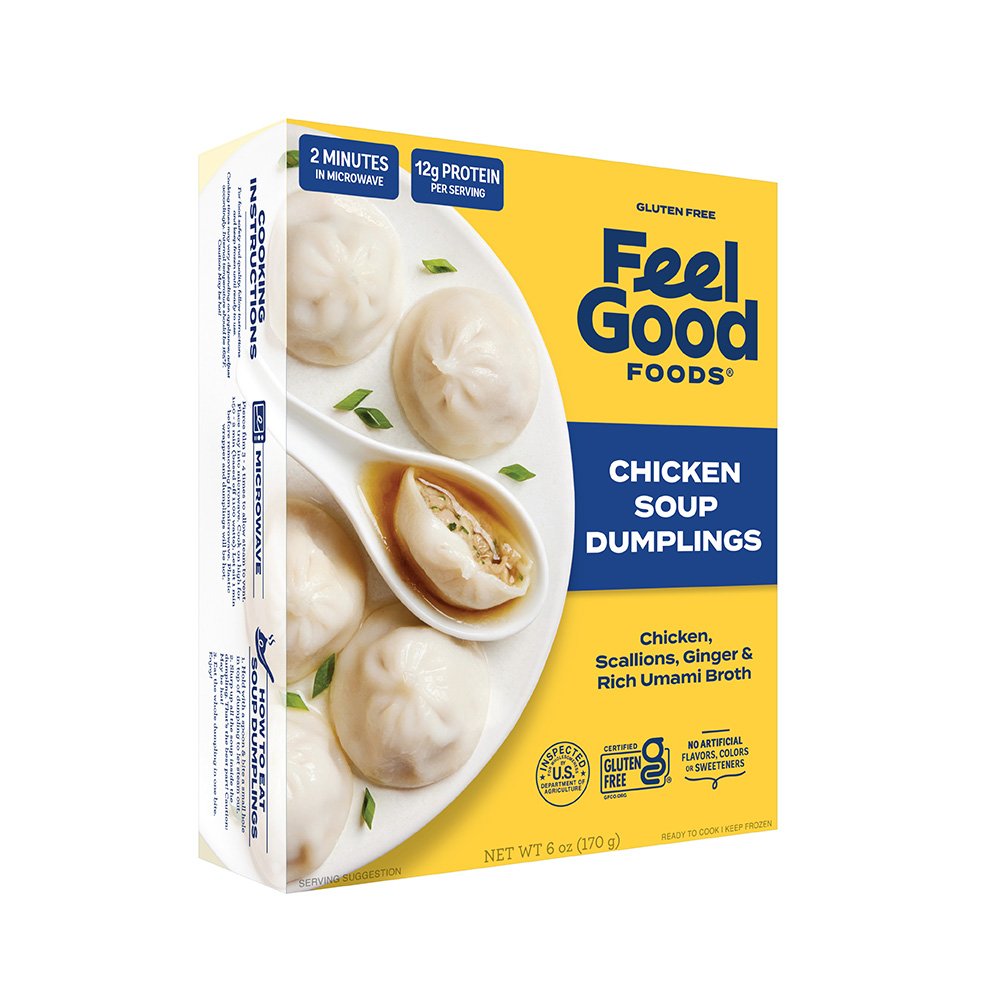 Feel Good Foods chicken soup dumplings package