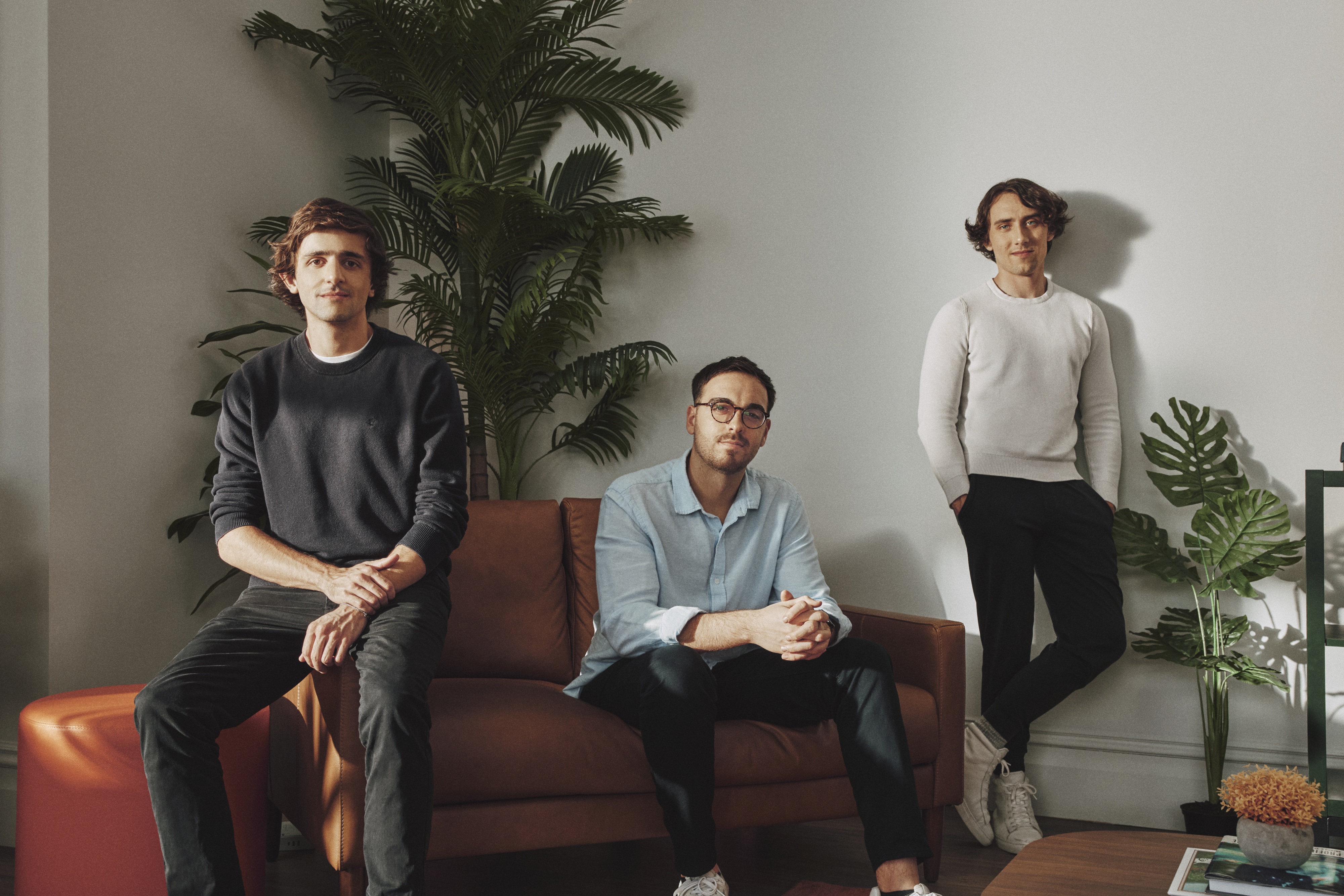 The three Firecrawl founders pictured together in their press portrait