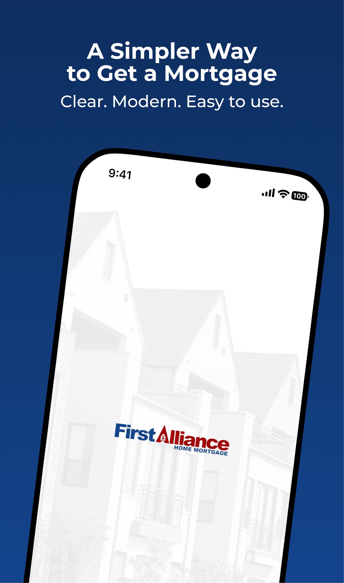 First Alliance’s promotional artwork showing its mobile mortgage app
