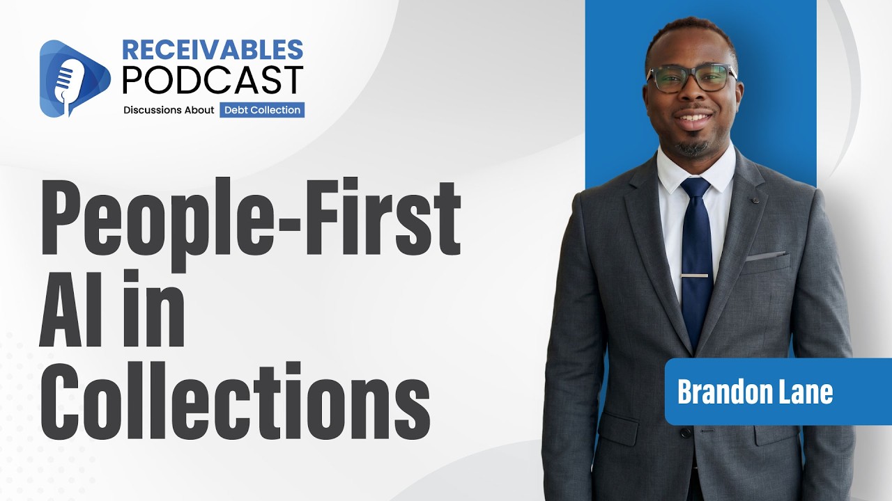 Receivables Podcast promotional portrait of First Credit Services executive Brandon Lane
