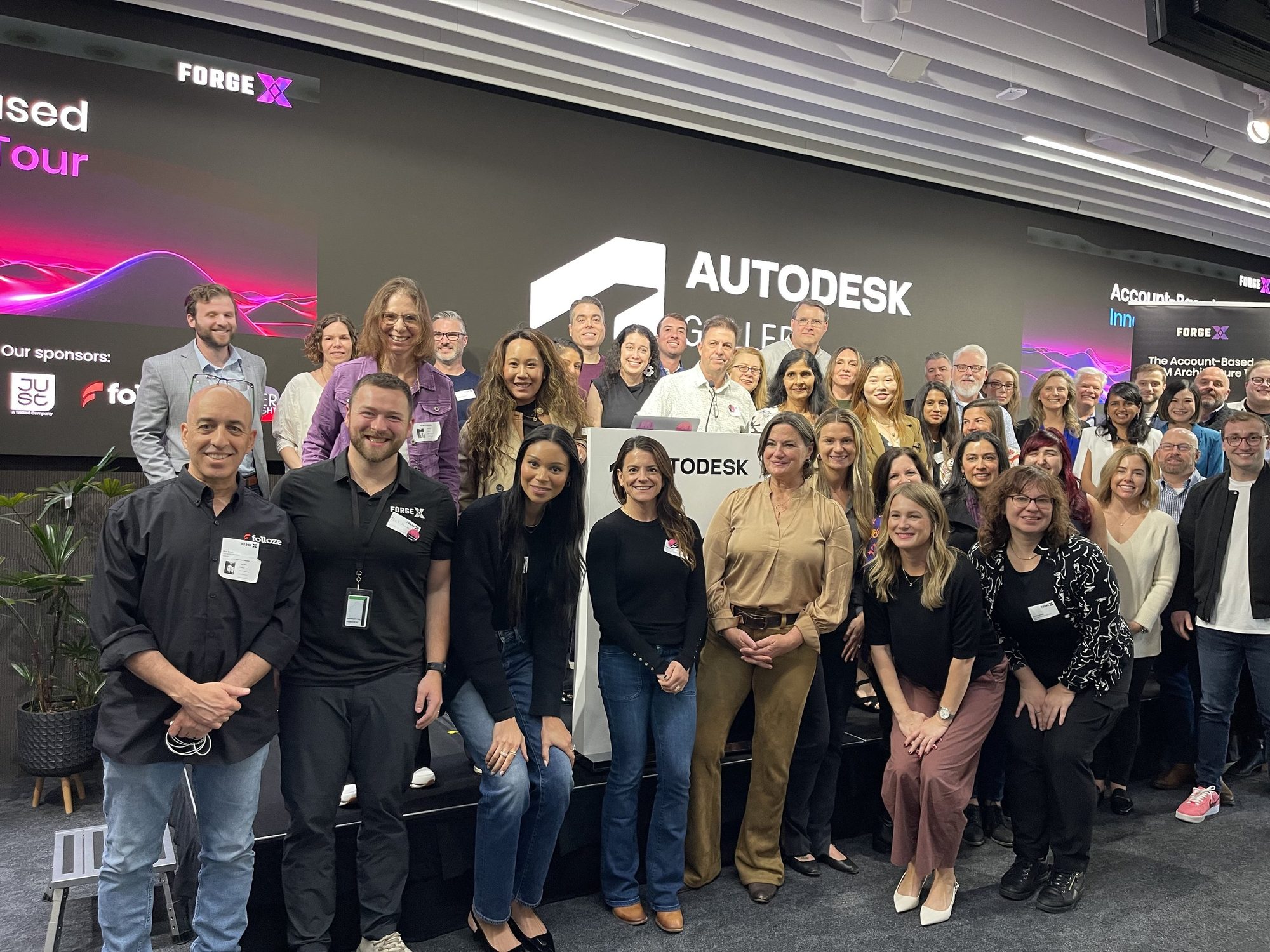 ForgeX community members gathered at the Autodesk Gallery in San Francisco