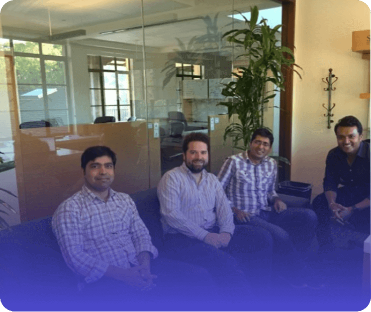 Early Fortanix team in an office, pictured in the company’s retrospective