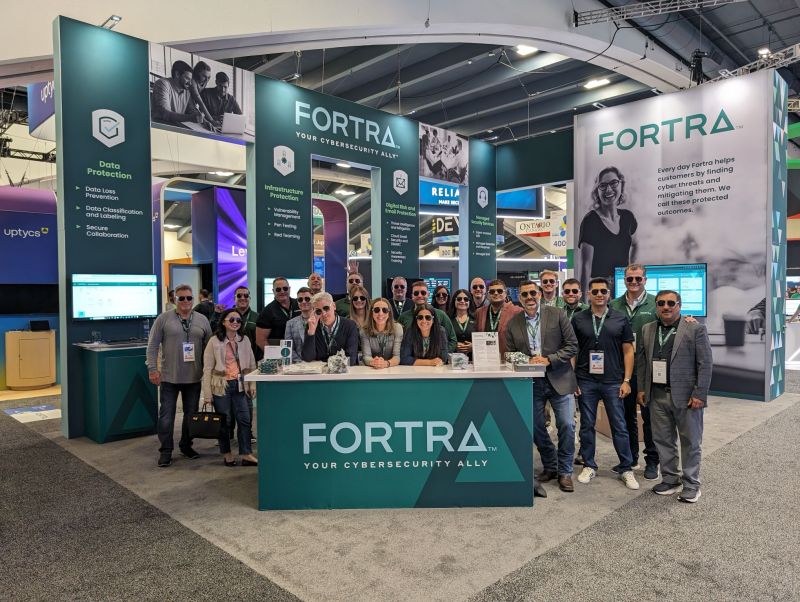 Fortra team members at the company's RSA Conference booth in 2024