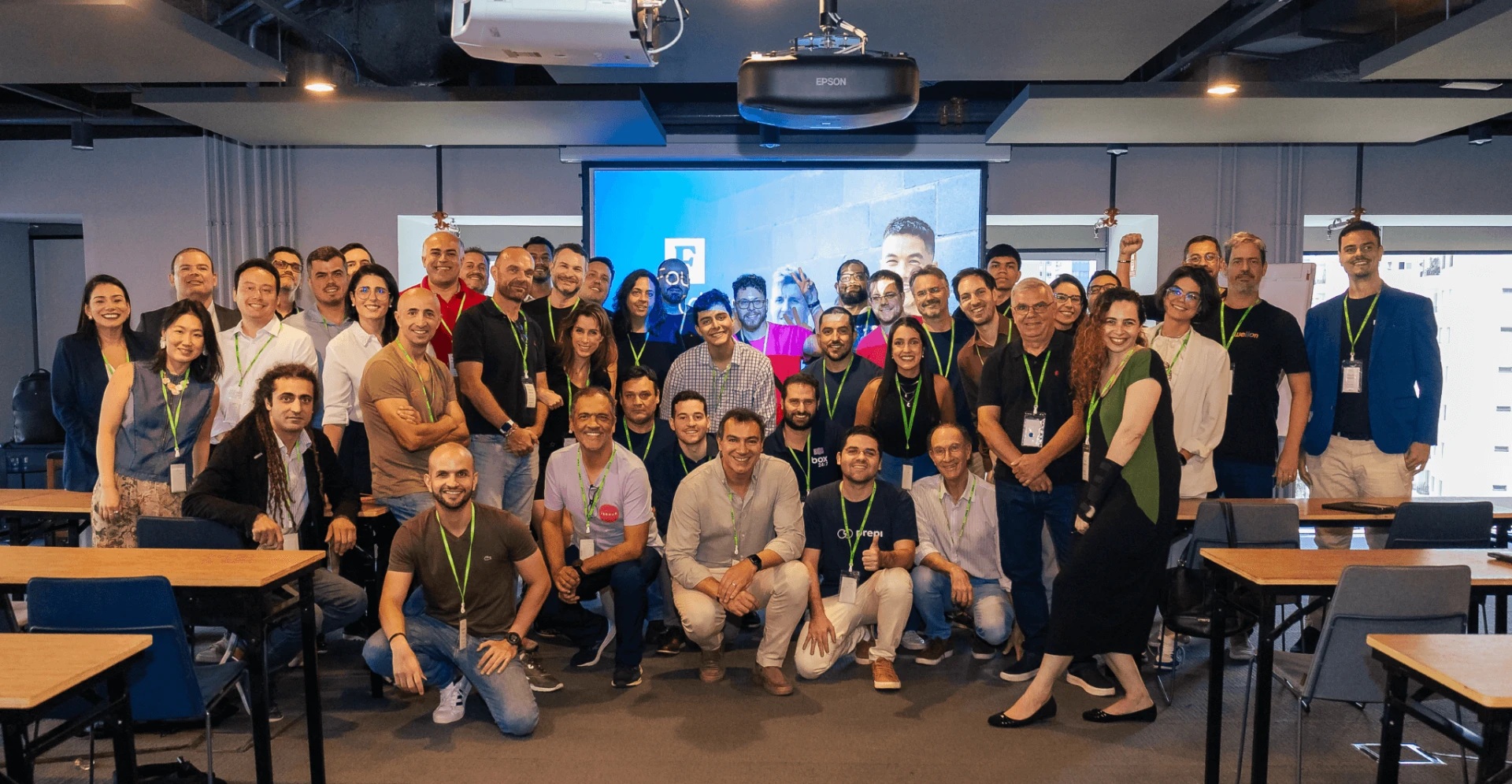 Founders Club participants gathered in a meeting room