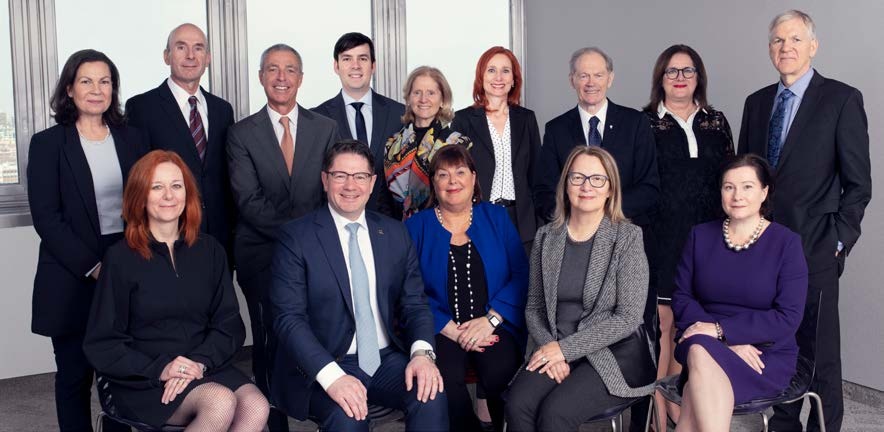 Hydro-Québec’s board in 2019, with Francois Lafortune fourth from the left in the back row