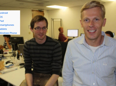Frederic Descamps and Jordan Maynard at the A Bit Lucky office