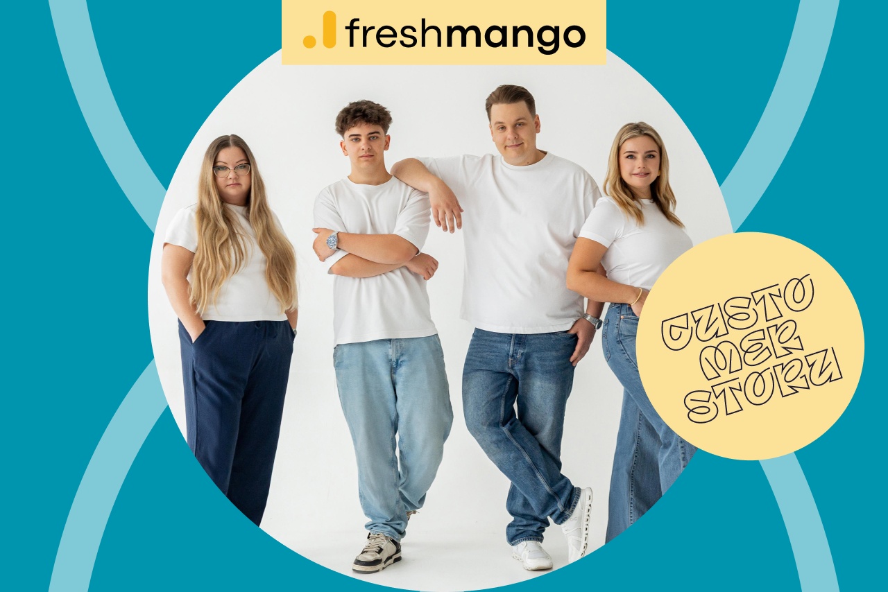 Freshmango team pictured in Xolo’s customer-story graphic