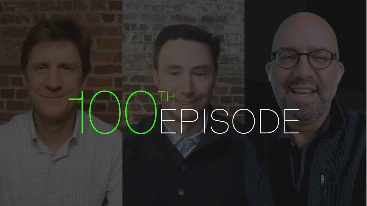 Frost Prioleau, Paul Harrison, and David McBee in the promotional image for Simpli.fi TV’s 100th episode
