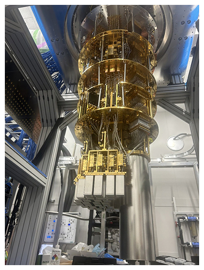 RIKEN and Fujitsu superconducting quantum computer with its intricate wiring