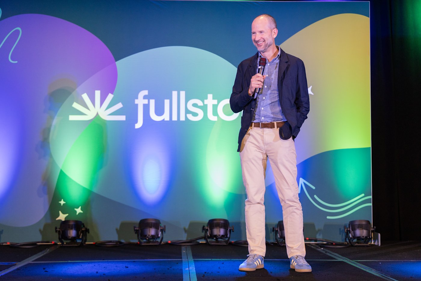 Fullstory co-founder and CEO Scott Voigt speaking onstage