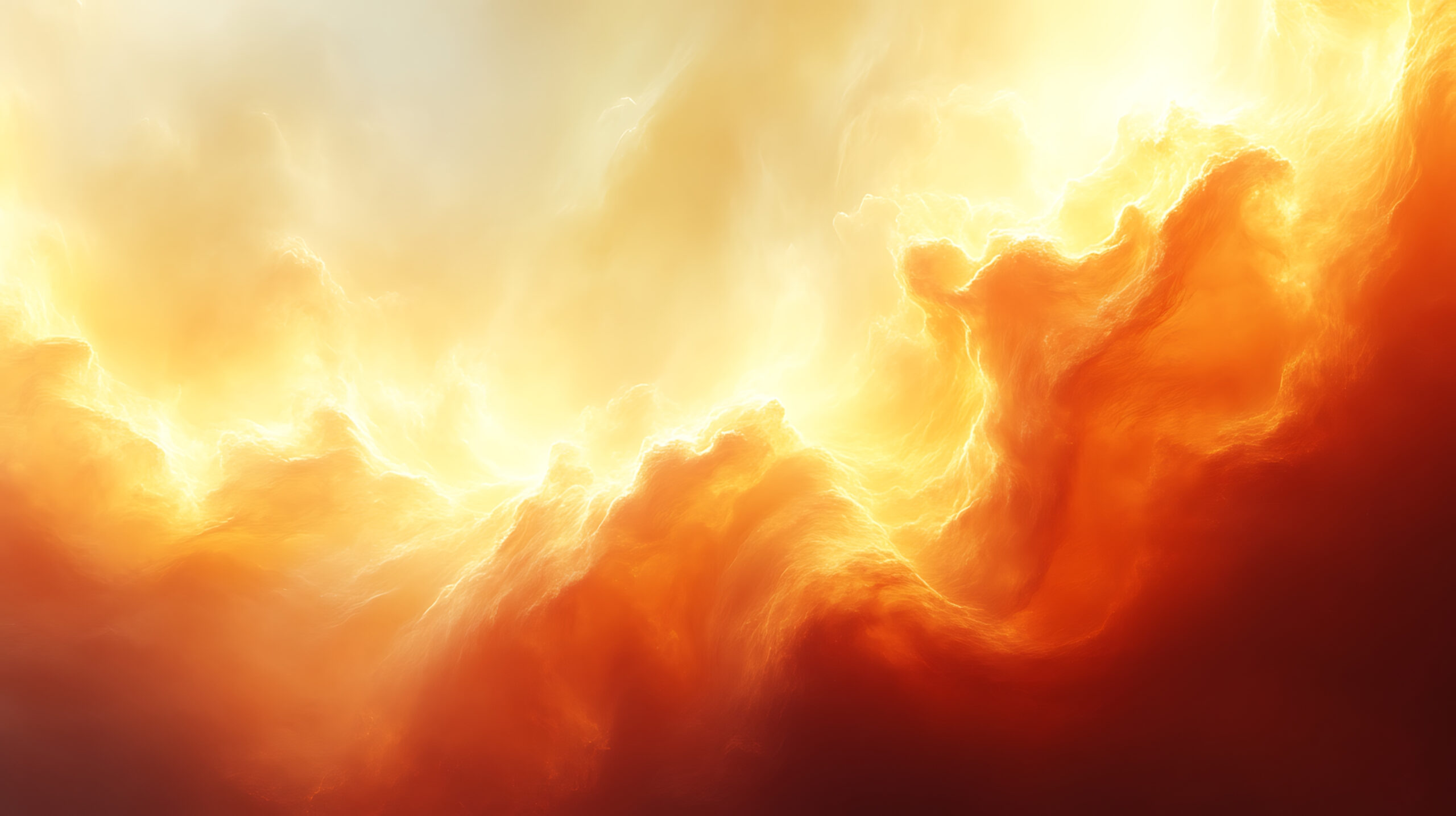 An abstract orange and yellow cloudscape used in Fuoco's visual identity