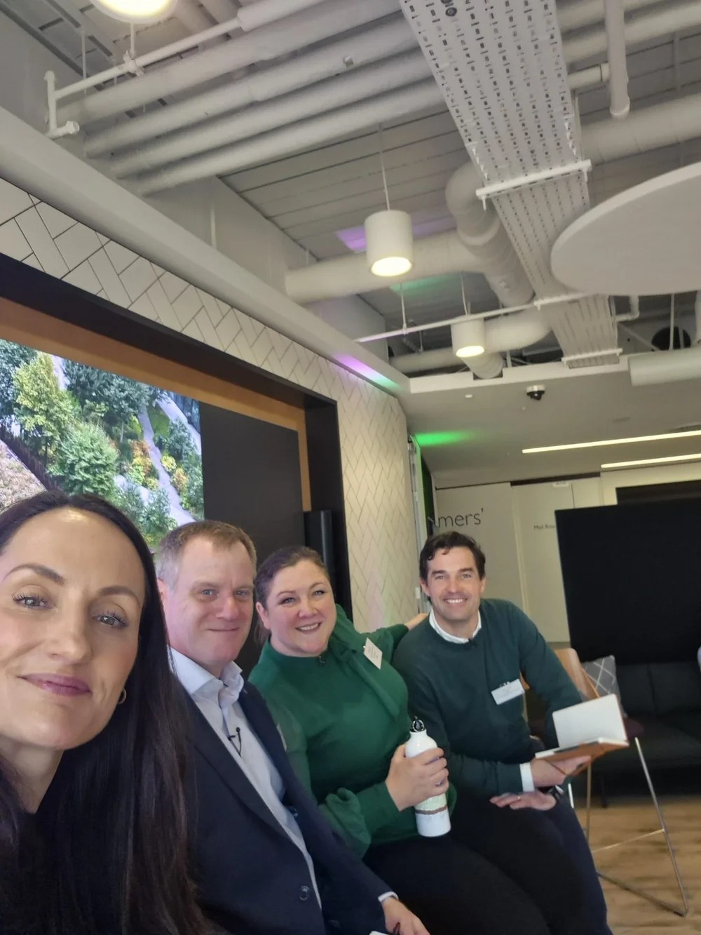 Four Future Food Movement event participants seated together