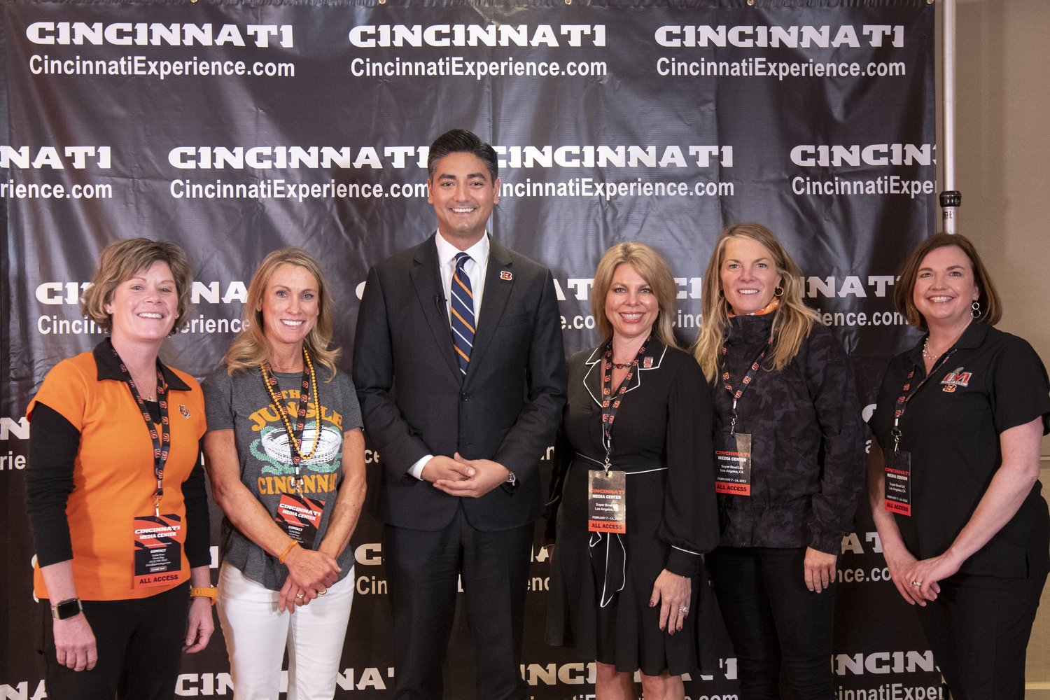 The Cincinnati Media Center team and guests gathered in Los Angeles during Super Bowl week