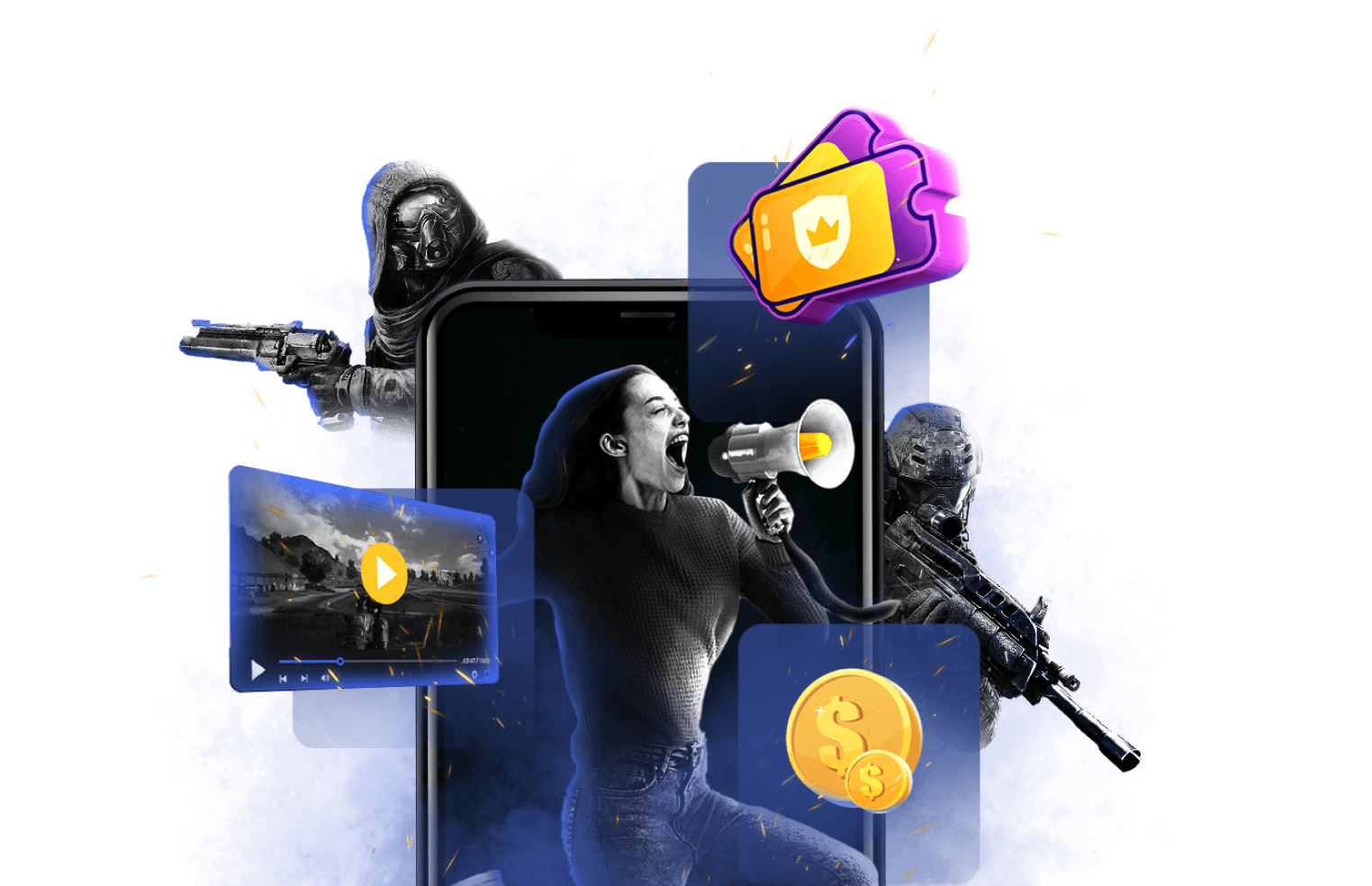 Official game.tv artwork illustrating creator Fan Pass monetization
