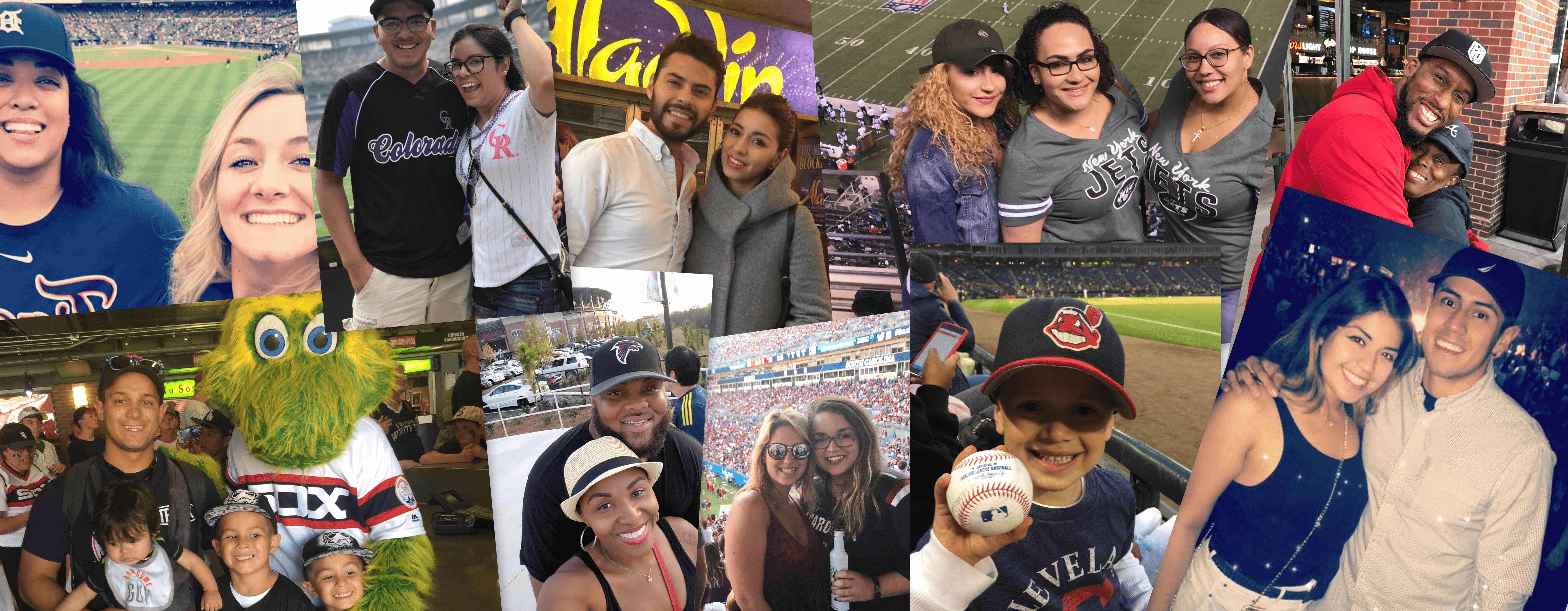 A mosaic of live-event moments supplied by Gametime