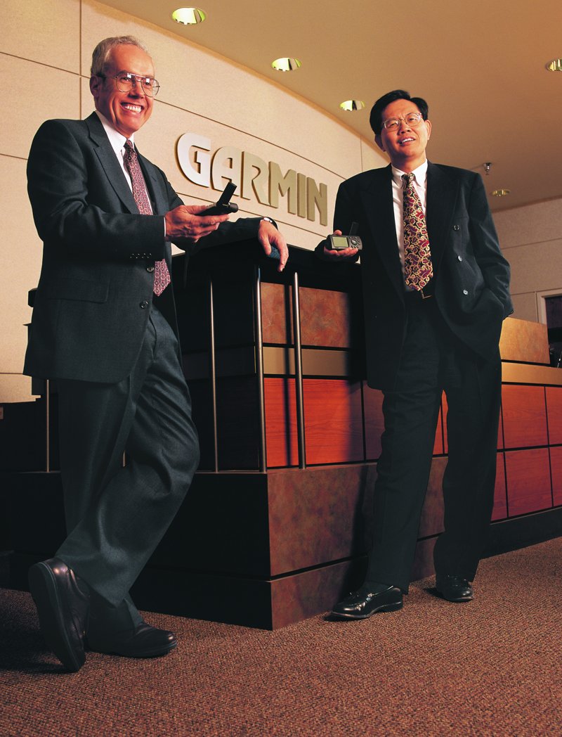 Garmin founders Gary Burrell and Min Kao