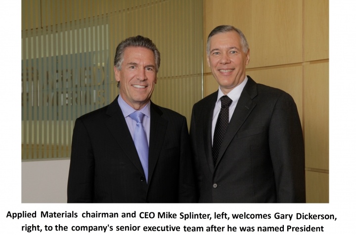 Mike Splinter, left, and Gary Dickerson at Applied Materials in June 2012