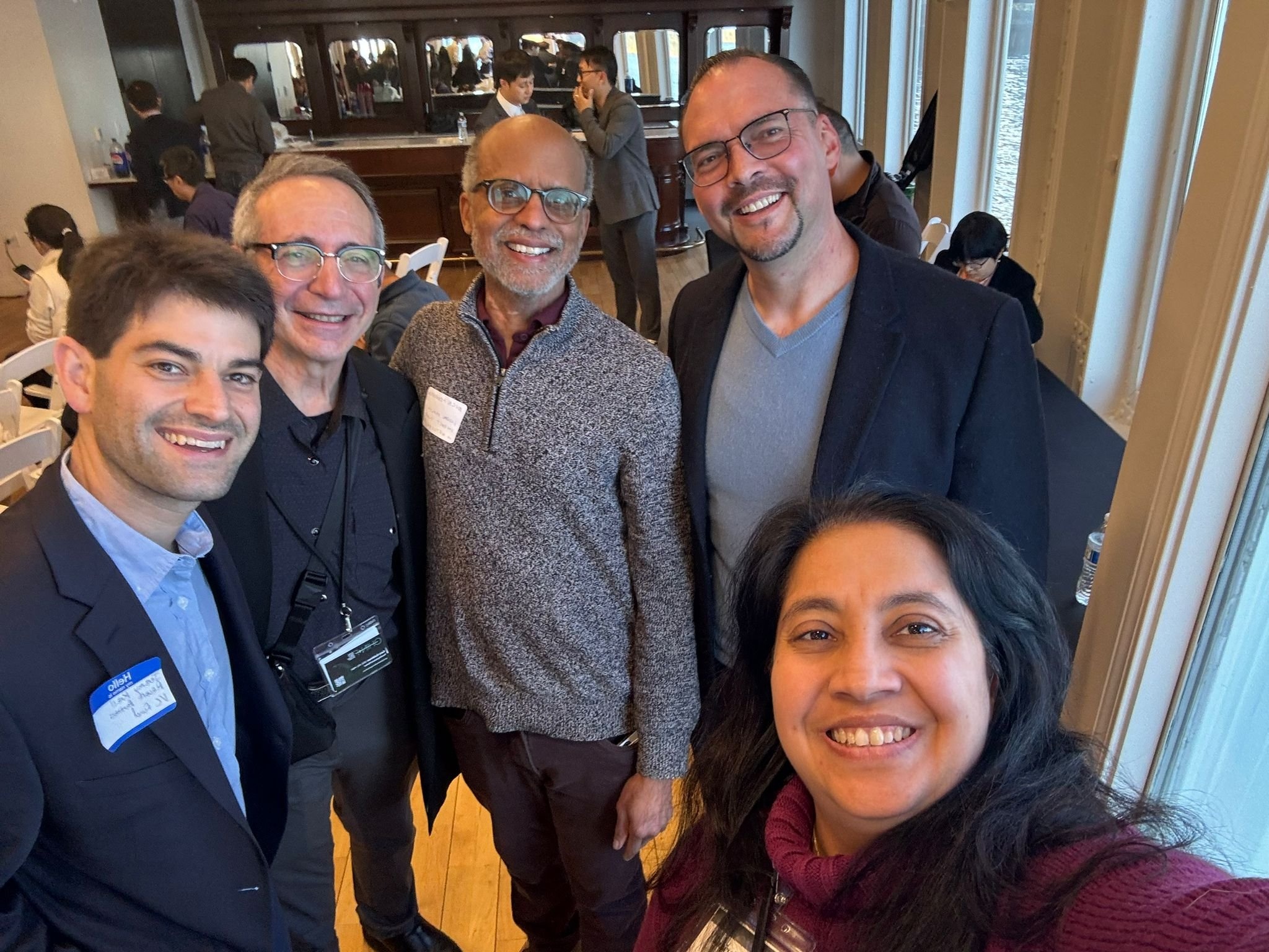 Gary Goldman, second from left, with colleagues at a January 2025 conference gathering aboard the Historic Klamath.