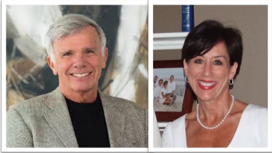 Gary Griffiths, left, and Patricia Hume, right, pictured for their joint 2019 investment podcast appearance