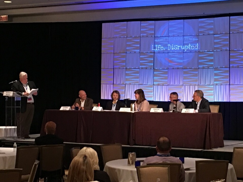 Gaurav Suri, seated second from right, with fellow panelists at the 2017 LIDMA conference in Washington, D.C.
