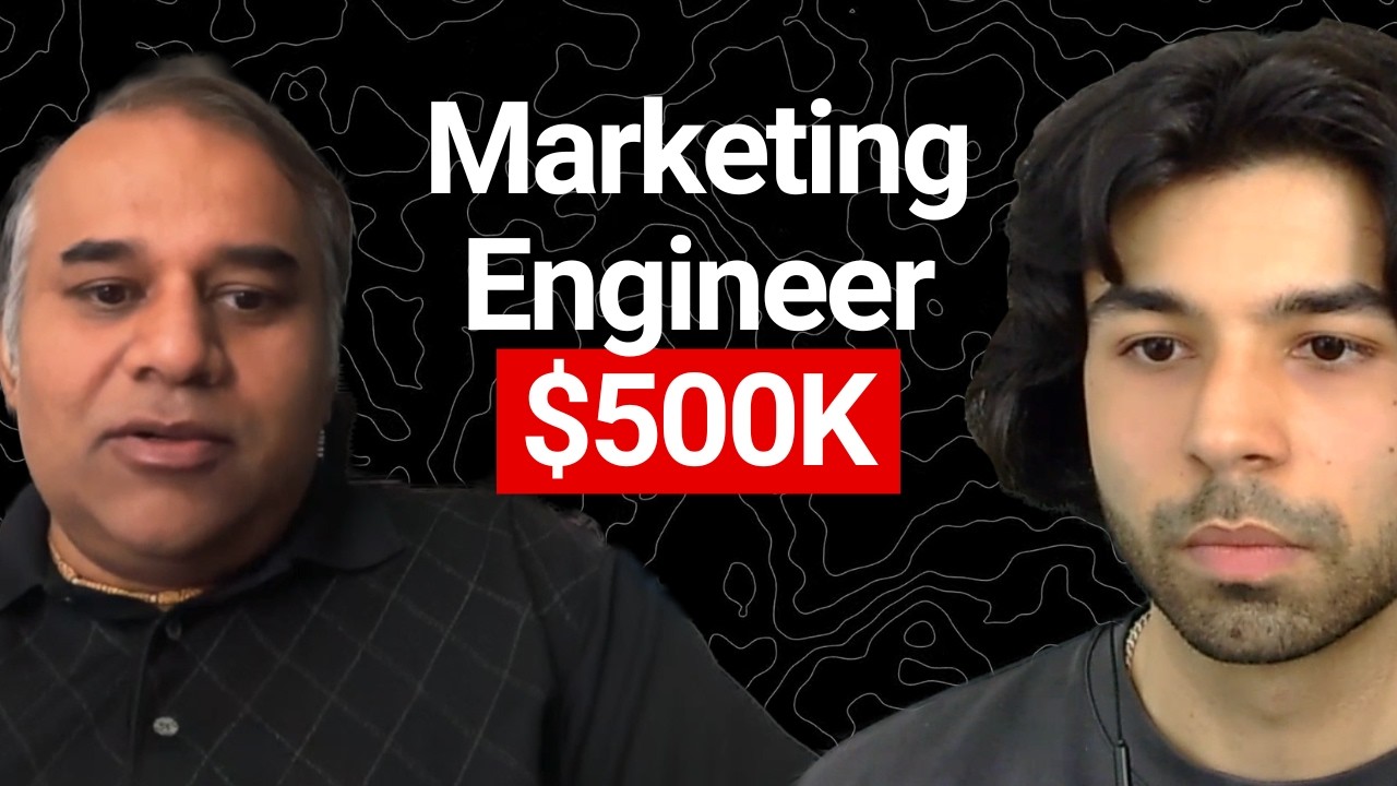 Gaurav Verma and podcast host Rudraksh Monga discussing the marketing engineer role