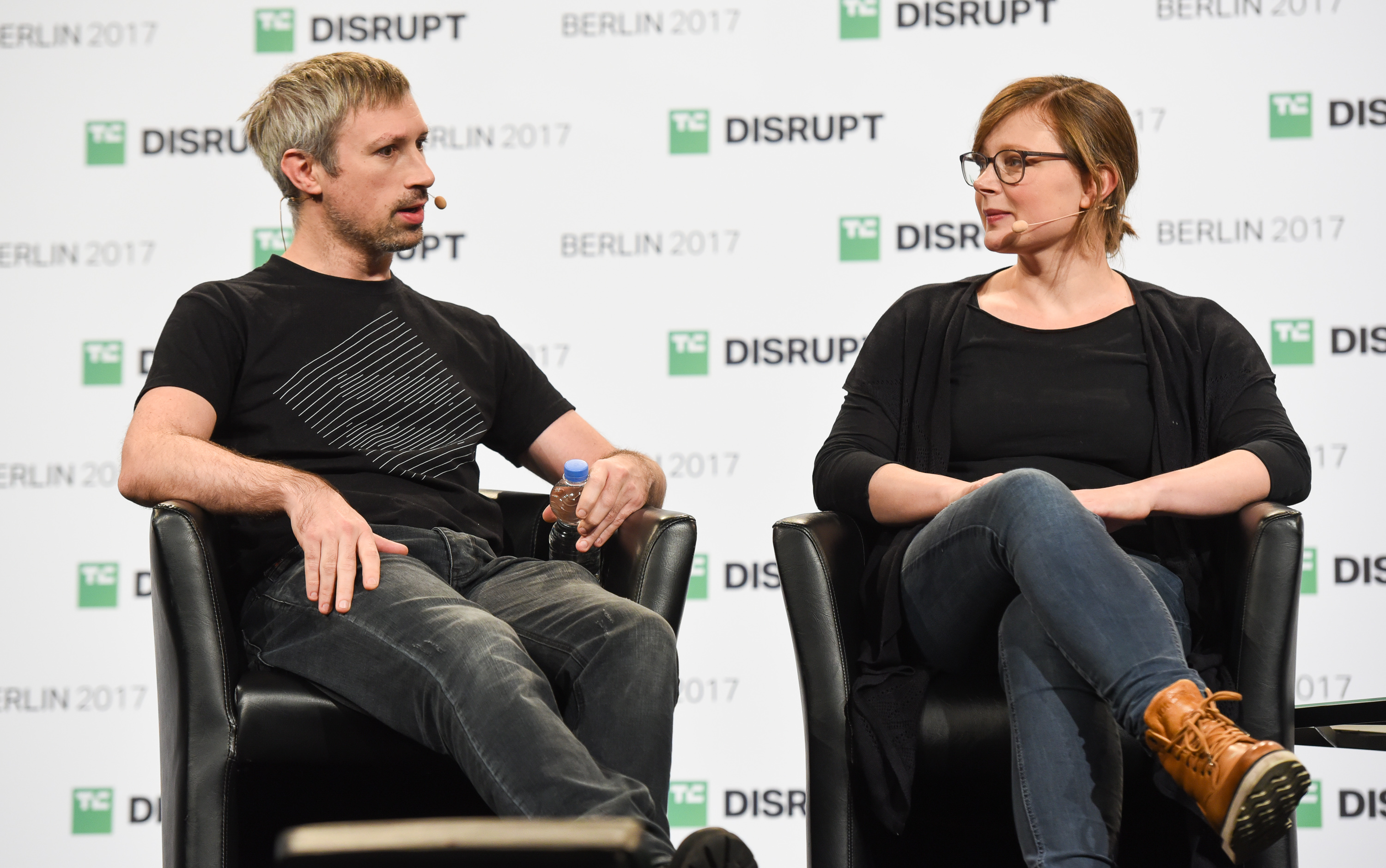 Parity co-founders Gavin Wood and Jutta Steiner in conversation onstage in Berlin