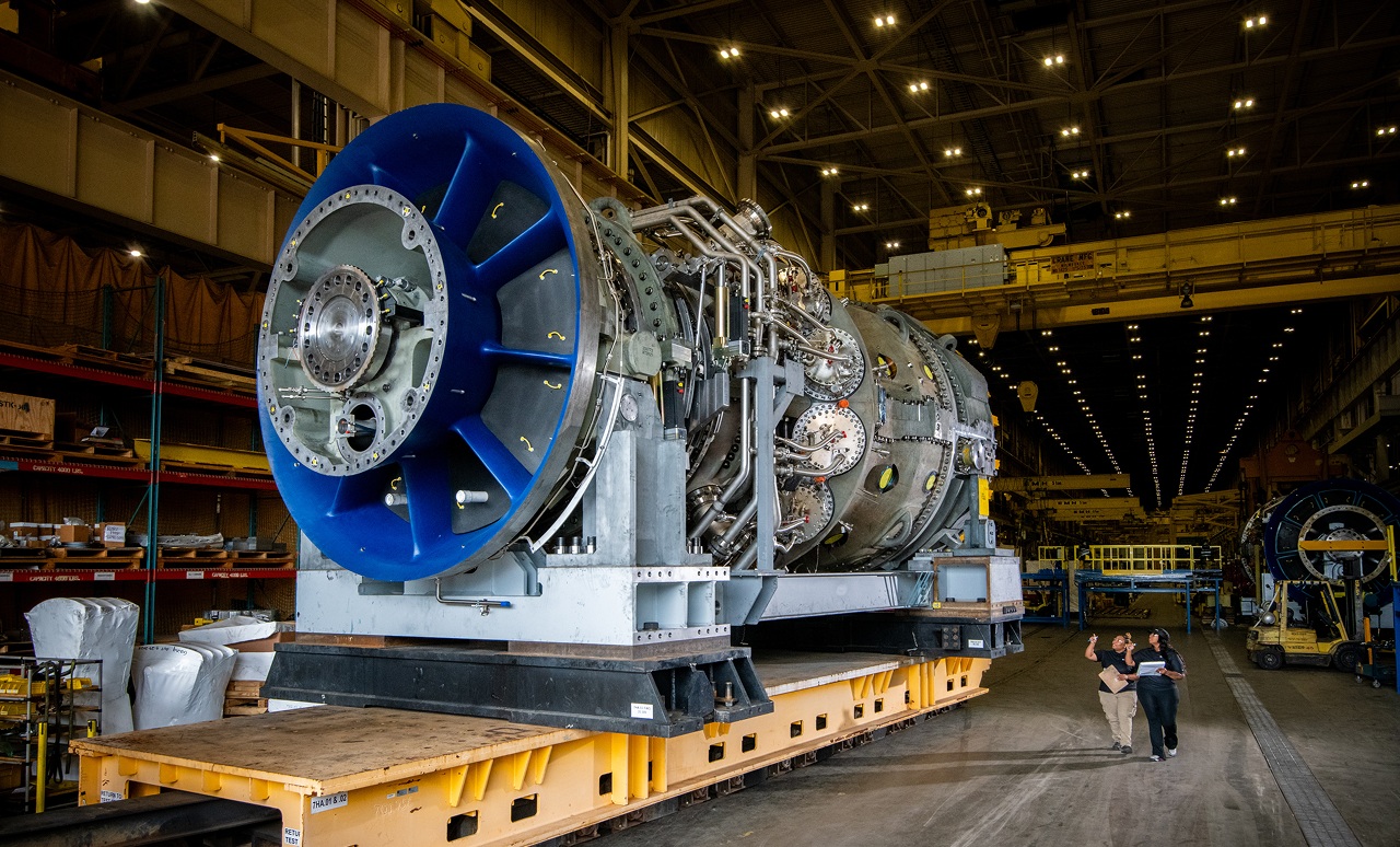 GE Vernova HA gas turbine inside its Greenville, South Carolina factory