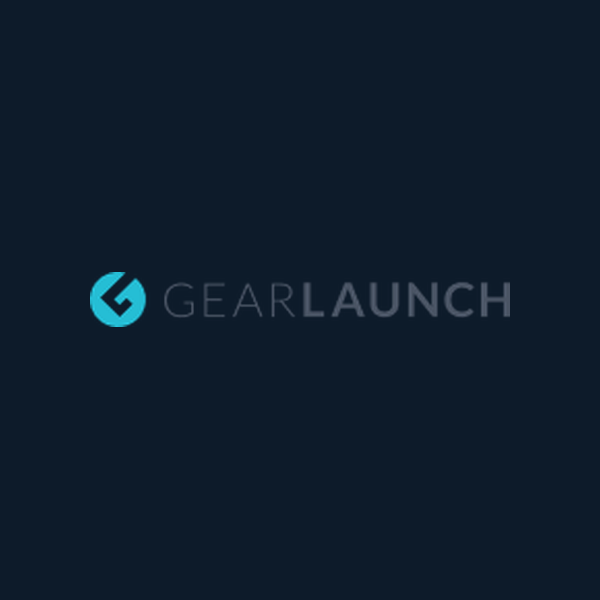 GearLaunch logo wordmark on navy