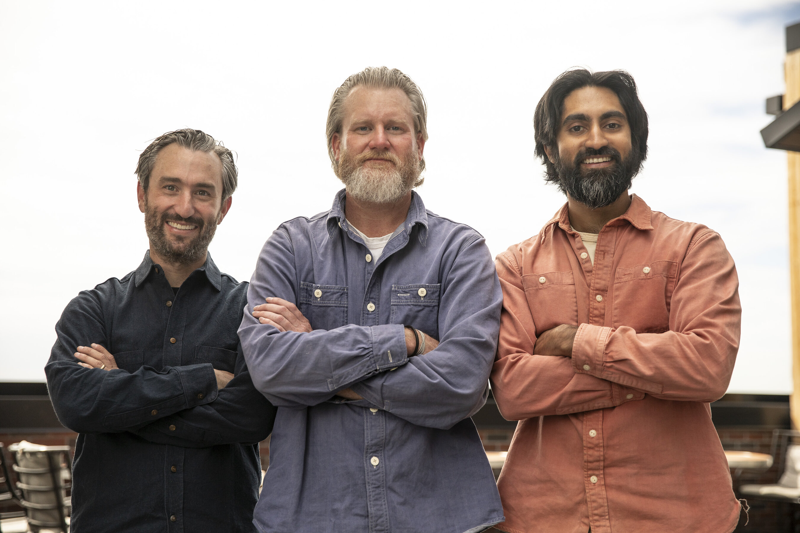 General Medicine cofounders Elliot Cohen, TJ Parker and Ashwin Muralidharan standing together