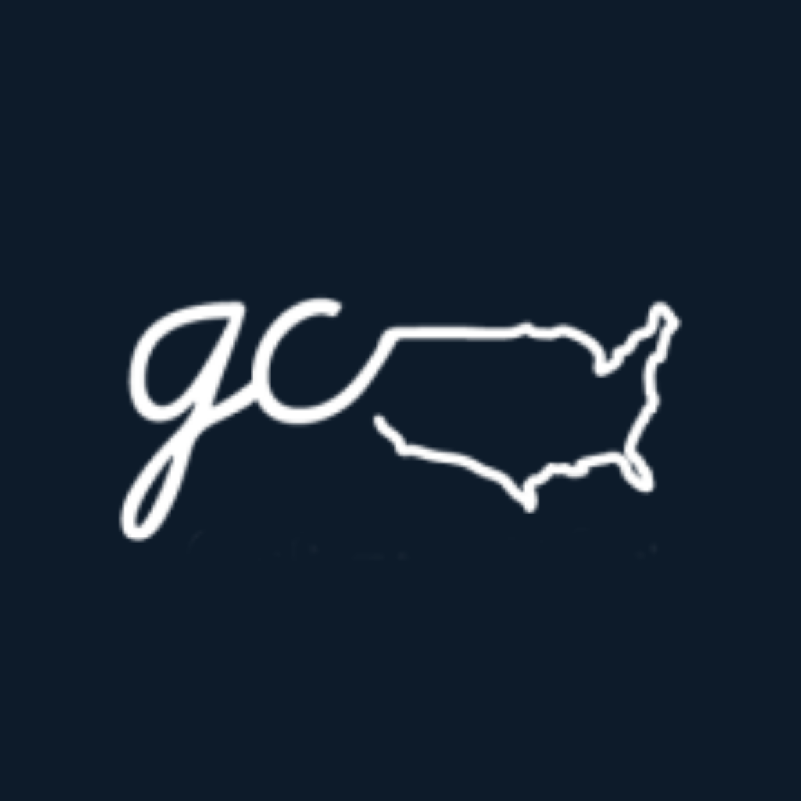 Generation Citizen logo - a script 'gc' beside the outline of the United States