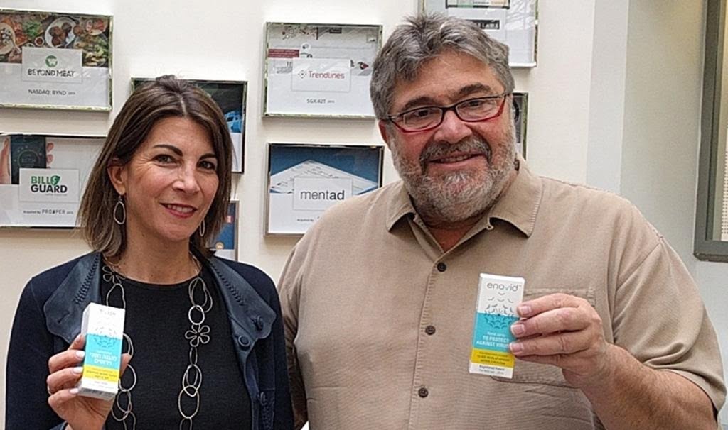 Gilly Regev standing with OurCrowd CEO Jon Medved during a visit to Israel