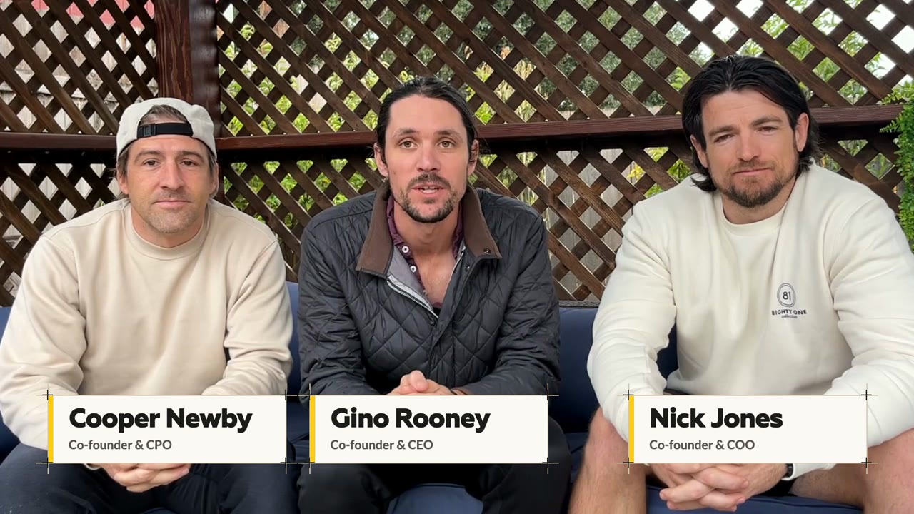 Classet co-founders Cooper Newby, Gino Rooney and Nick Jones seated together