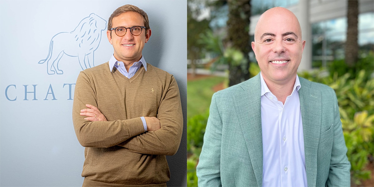 Press composite showing Chatwin founder Enrico Quaroni on the left and Numatec CEO Giuliano Stiglitz on the right