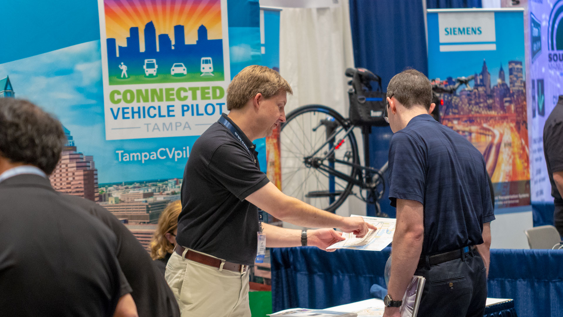Connected vehicle demonstration on a road in Tampa