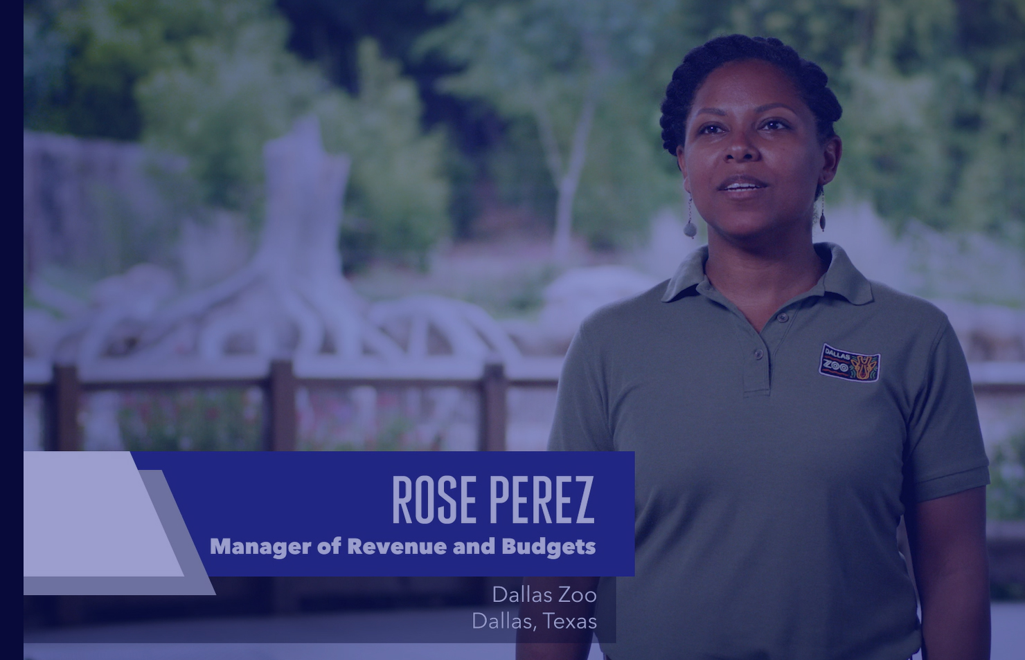 Rose Perez, Dallas Zoo’s Manager of Revenue and Budgets, in Glory’s customer case-study video