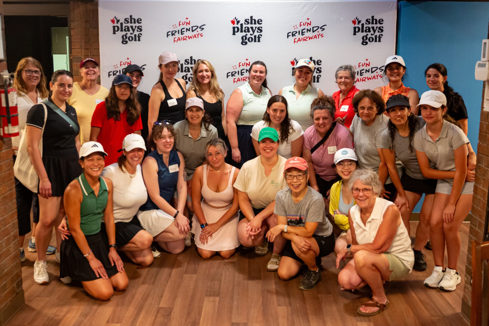 Women participating in a She Plays Golf event