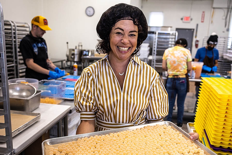 Grön founder Christine Apple inside the Portland operation