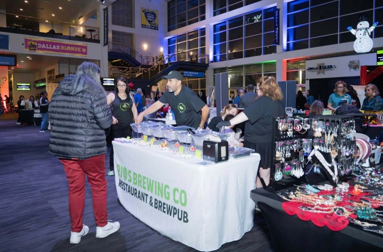 Local vendors and visitors meeting at a Grand Prairie Chamber business expo