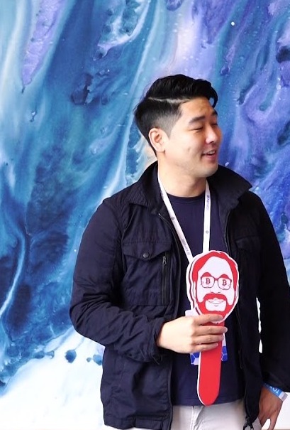 Grant Sohn, co-founder and co-CEO of Spoqa, at a blockchain event