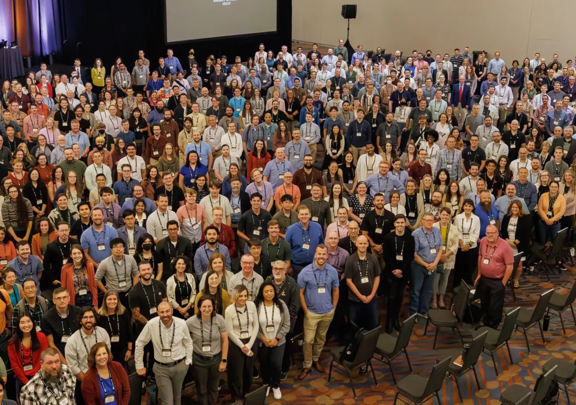 Grant Street Group employees gathered for a company group photograph