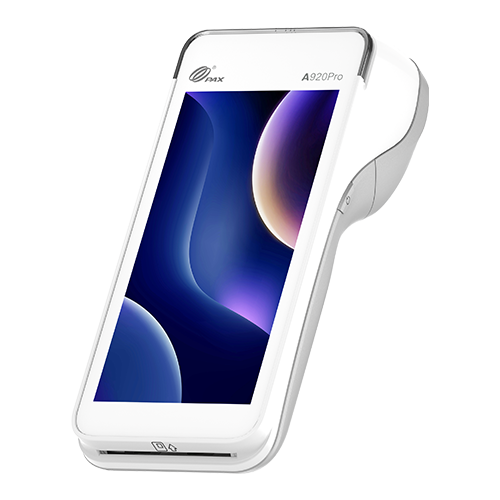 PAX A920 Pro handheld payment terminal with touchscreen and built-in printer