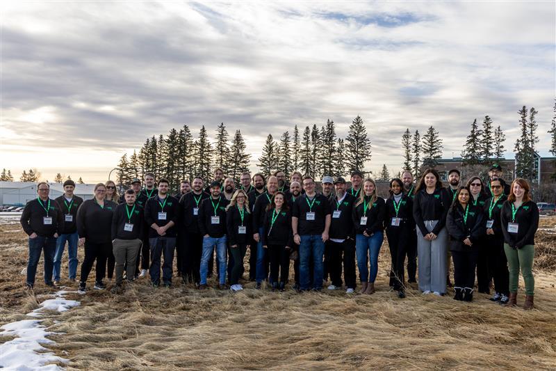 Green Drop team gathered outdoors in Alberta